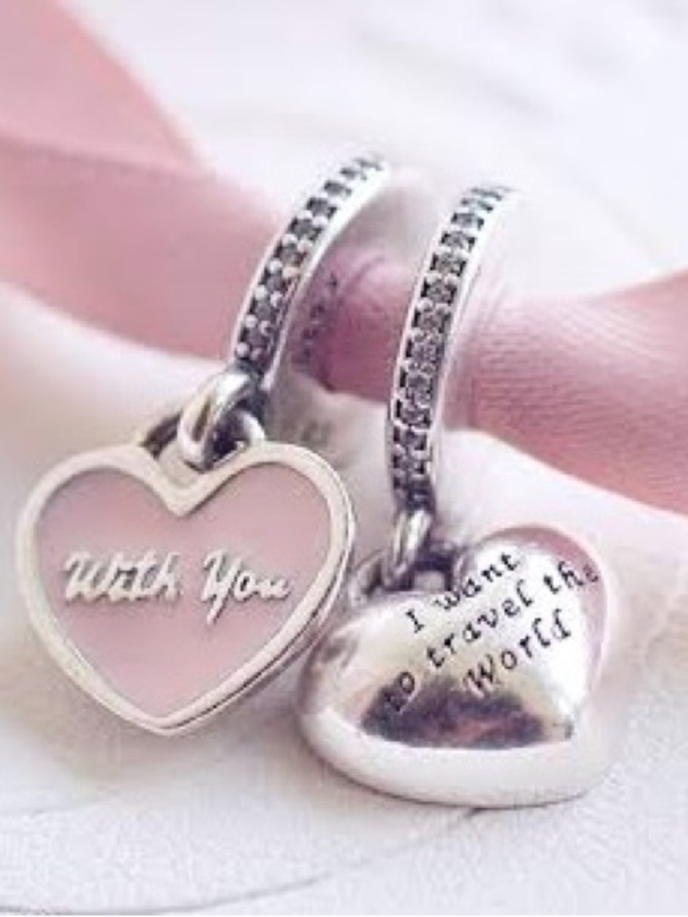 Pandora Travel Love Heart Charm